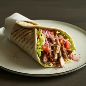 Arabic-style shawarma plate