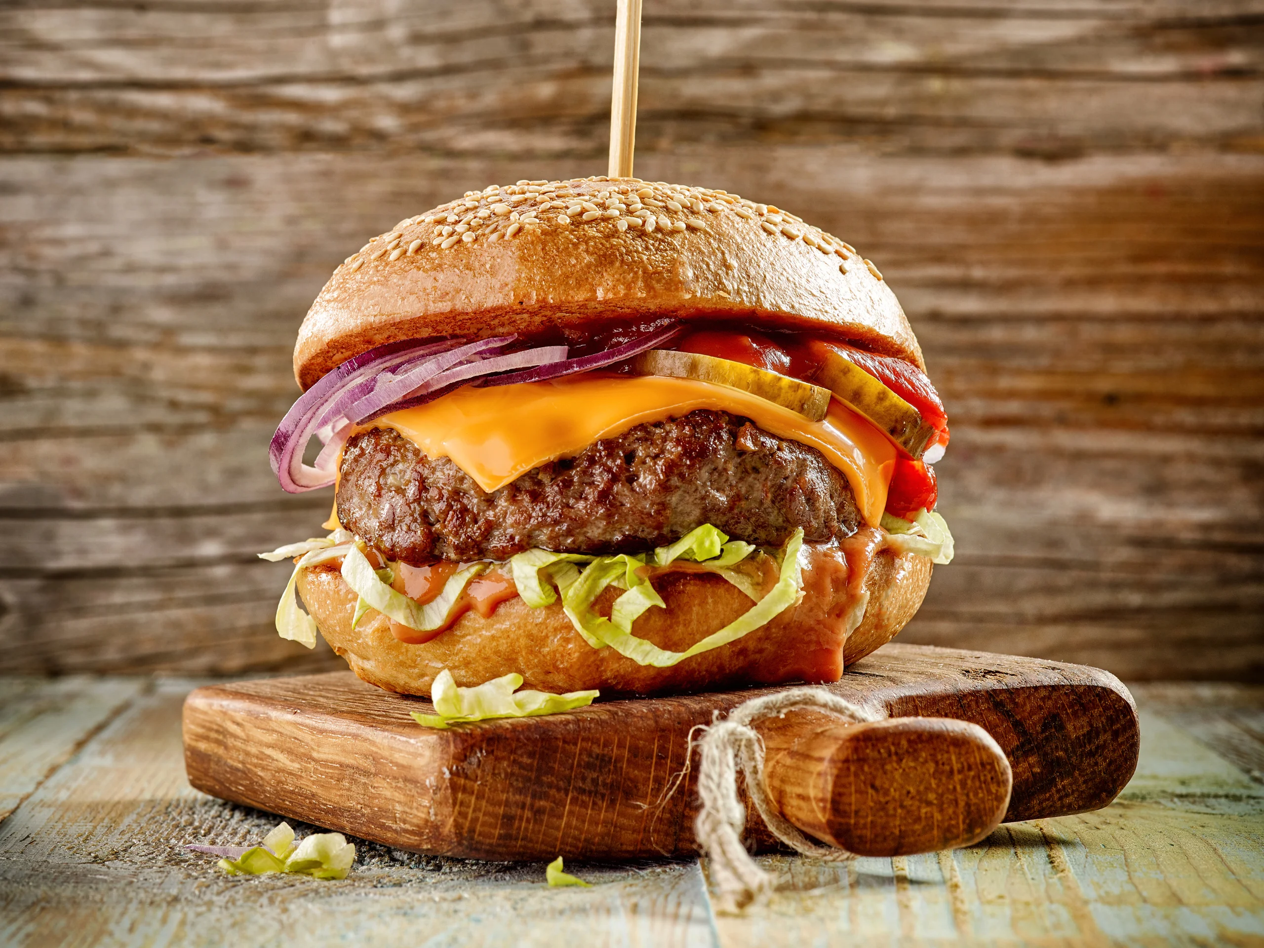 Champignon Zwiebeln Burger