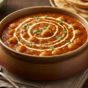 Chana curry made with chickpeas and spices