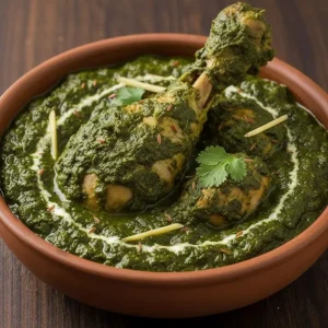 Chicken palak spinach and chicken curry