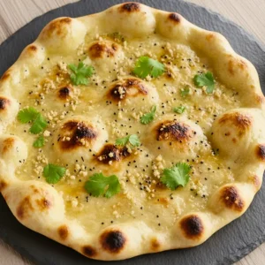 Garlic naan fresh and aromatic