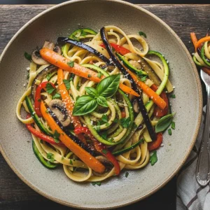 Vegetable pasta with mixed vegetables