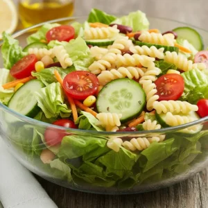 Italian salad with Italian dressing