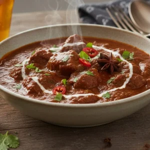 Lamb vindalo hot and spicy curry