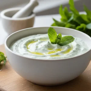 Mint yogurt dip