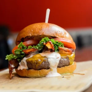 New York-style beef burger