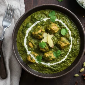 Palak gosht lamb cooked with spinach