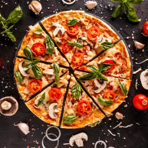 Mixed topping pizza