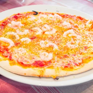 Pasta with scampi