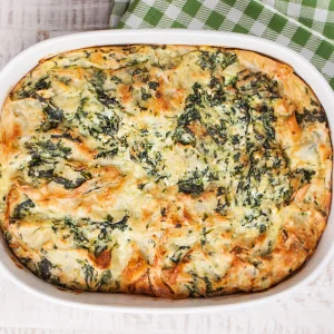 Baked spinach casserole