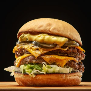 Extra-large classic hamburger